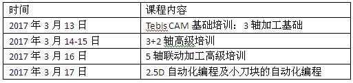 Tebis中国CAM培训报名已启动