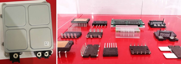 新电元TW-78SDC/DC车用转换器及内部半导体器件展示。