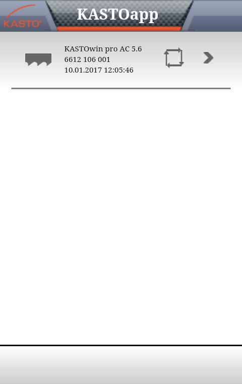  图 1：新的 KASTOapp 可以让用户一眼就能获得锯床编号和锯床型号等重要信息。