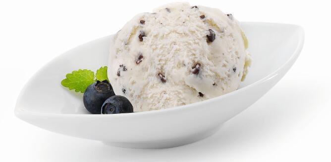 Ice cream scoops on plate