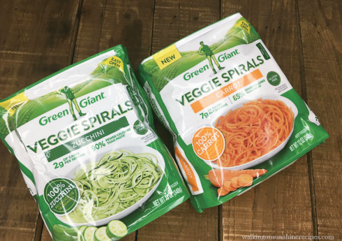 绿巨人GIANT VEGGIE SPIRALS PRIMAPAK蔬菜螺旋PRIMAPAK包装，由SONOCO生产，获得三项2019年银奖——扩展使用软包装，技术创新和卓越包装——来自FPA。（图片由FPA提供）