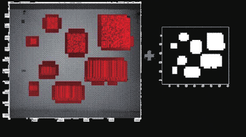 图2:Teledyne e2v Snappy五百万像素芯片,自动识别条形码位置。