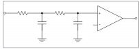 图13. 抗混叠滤波器可以像两段RC滤波器 一样简单。