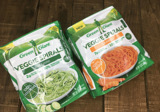 绿巨人GIANT VEGGIE SPIRALS PRIMAPAK蔬菜螺旋PRIMAPAK包装，由SONOCO生产，获得三项2019年银奖-扩展使用软包装，技术创新和卓越包装—来自FPA。（图片由FPA提供）