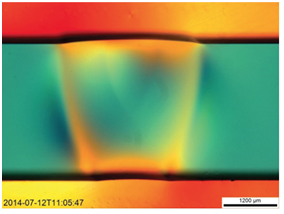 FIGURE 5. A melt run in 3-mm-thick PMMA using a 67 W 1940 nm thulium fiber laser at 4.5 m/min is shown. (Courtesy: TWI)