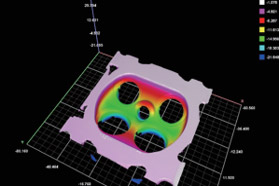 图 2：Gocator® 3210 扫描气缸盖得到的原始 3D 数据