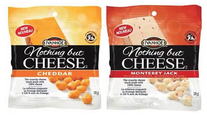 货架稳定的Nothing But Cheese将乳制品推向健康零食类别。图： Gay Lea Foods