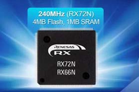 瑞萨电子推出全新32位RX72N和RX66N MCU， 可同时实现设备控制与网络连接，适用于工业自动化设备