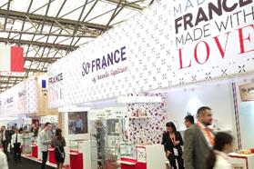 法国展团参展中食展，展示法国食品特色风貌