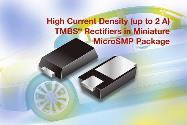 Vishay 推出业内首先采用MicroSMP封装的TMBS®整流器系列