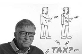比尔盖茨建议向机器人收税 让机器人等等人类
