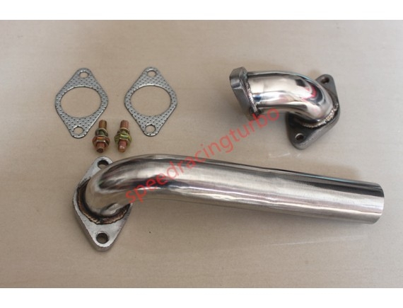 38MM 35MM Wastegate Exhaust Dump Tube Pipe Elbow Adaptor Actuator Turbo Racing