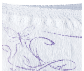 TENA Lady Pants Discreet失禁裤系列更薄、更舒适、更贴身，设计也更加女性化。