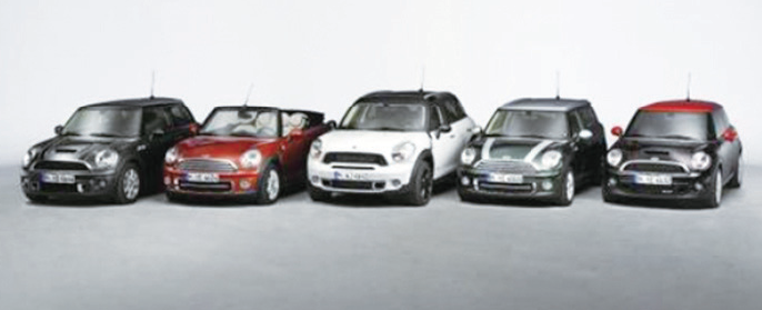 继2001 年第一代新MINI 之后，PLEXIGLAS® 材料应用日益广泛。
