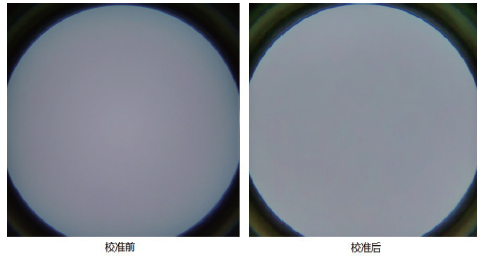 图2，光源内部真实图像校准前后对比图