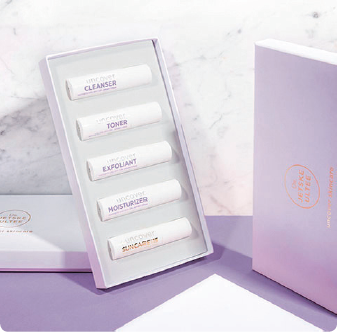 Uncover Skincare 采用Albéa 的Néa 迷你装来保存产品 成分的细腻及完整 性