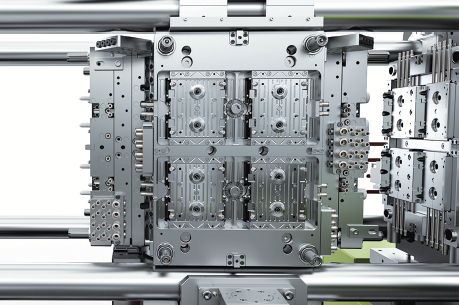 恩格尔e-motion 740/220 T WP全电动注塑机配备的8腔立方体模具