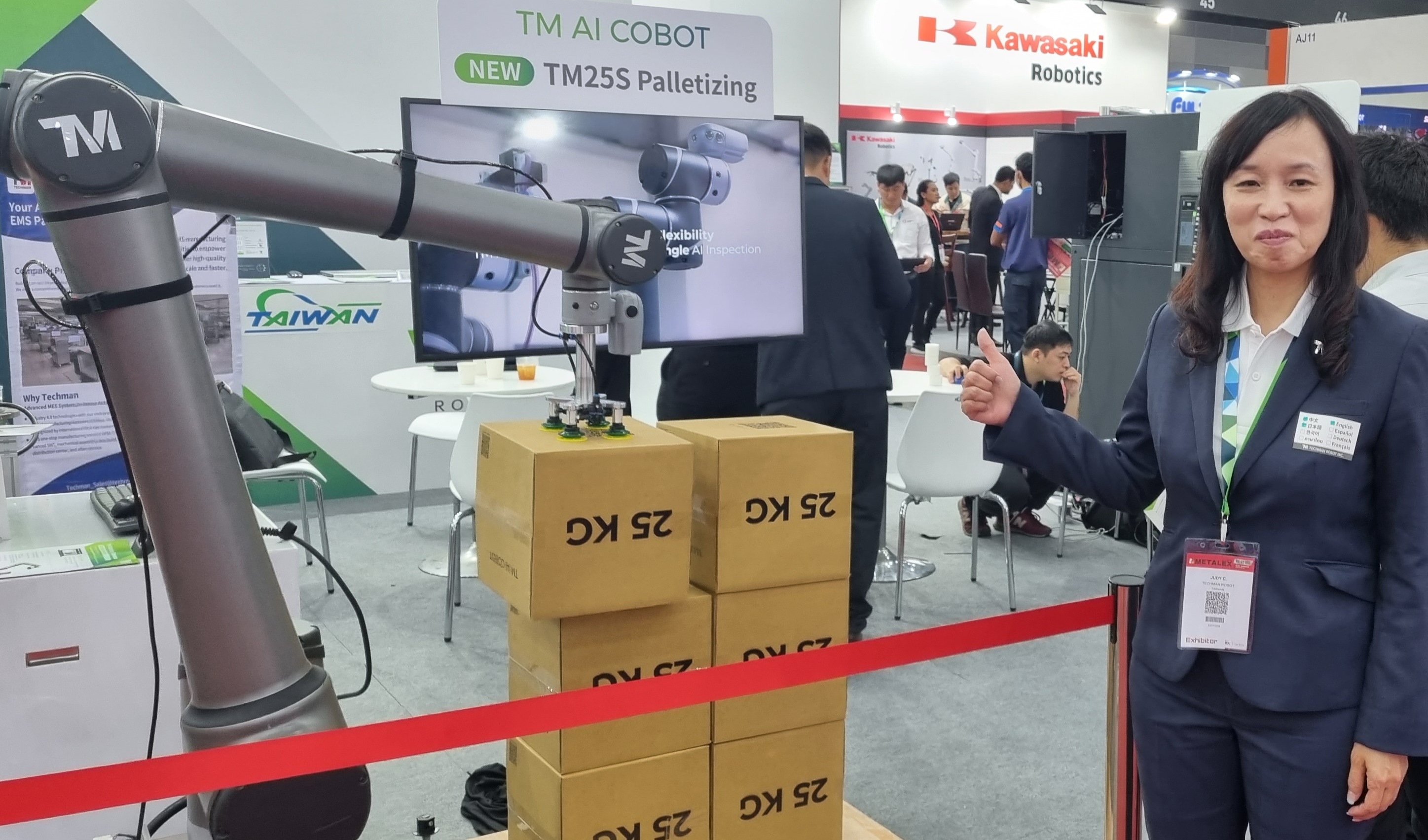 Techman Robot unveils TM AI Cobot TM25S at Metalex 2023
