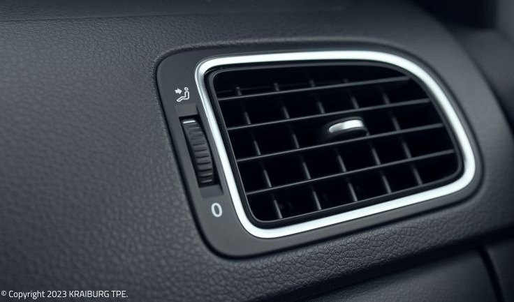 Automotive thumbwheel with flexible TPE solutions