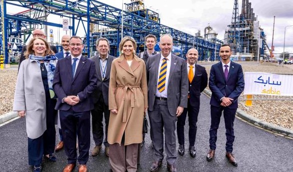 Queen Máxima of the Netherlands visits commercial advanced recycling unit