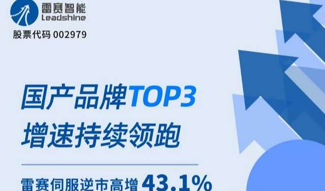 逆市高增丨雷赛跻身国产伺服品牌TOP3！