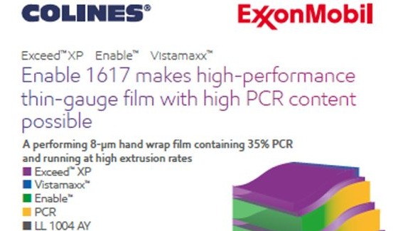 Innovative 8 micron 35 percent PCR stretch film