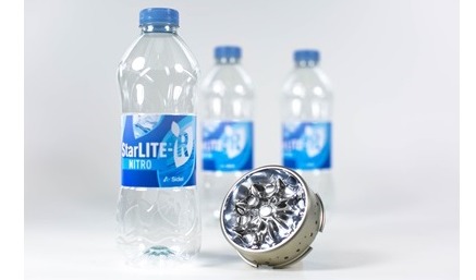 StarLITE®-R Nitro: high-resistance bottle base for still nitrogen-dosed products in 100% rPET bottles