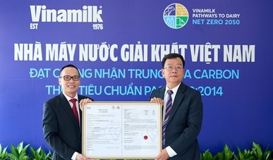 Vinamilk announces third carbon neutral facility