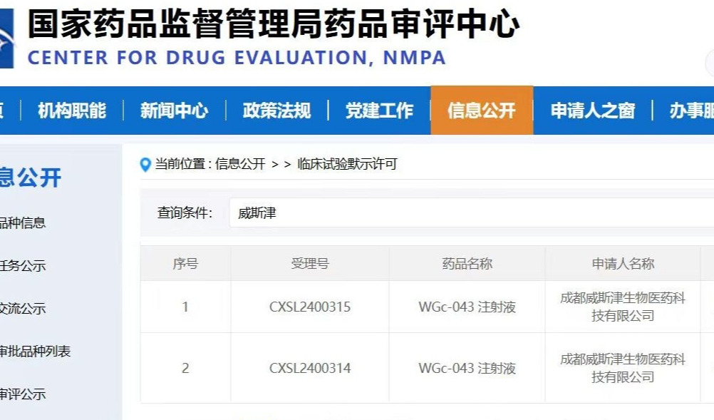 全球首个！威斯津生物EB病毒相关肿瘤mRNA疫苗获国家临床试验批准