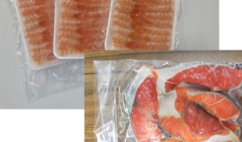 Co-extruded blown films for vacuum packaging uses 50% less plastic