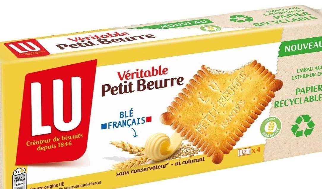 亿滋国际旗下LU品牌饼干改成全纸包装，塑料减量63%！