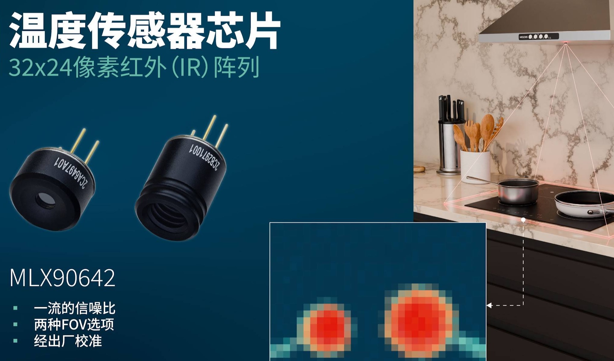 Melexis推出红外阵列传感器芯片，树立热成像感应技术的新标杆