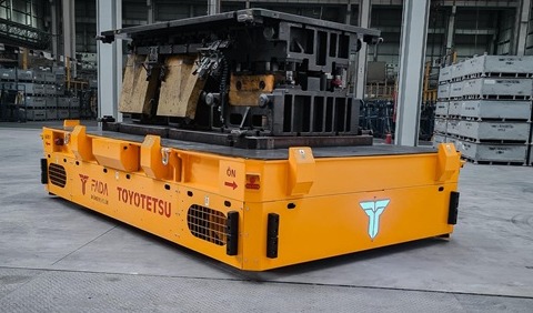 High-capacity mold transport cart handles up to 25 tons