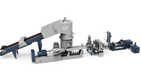 K 2025: EREMA couples twin screw extruder directly to PCU