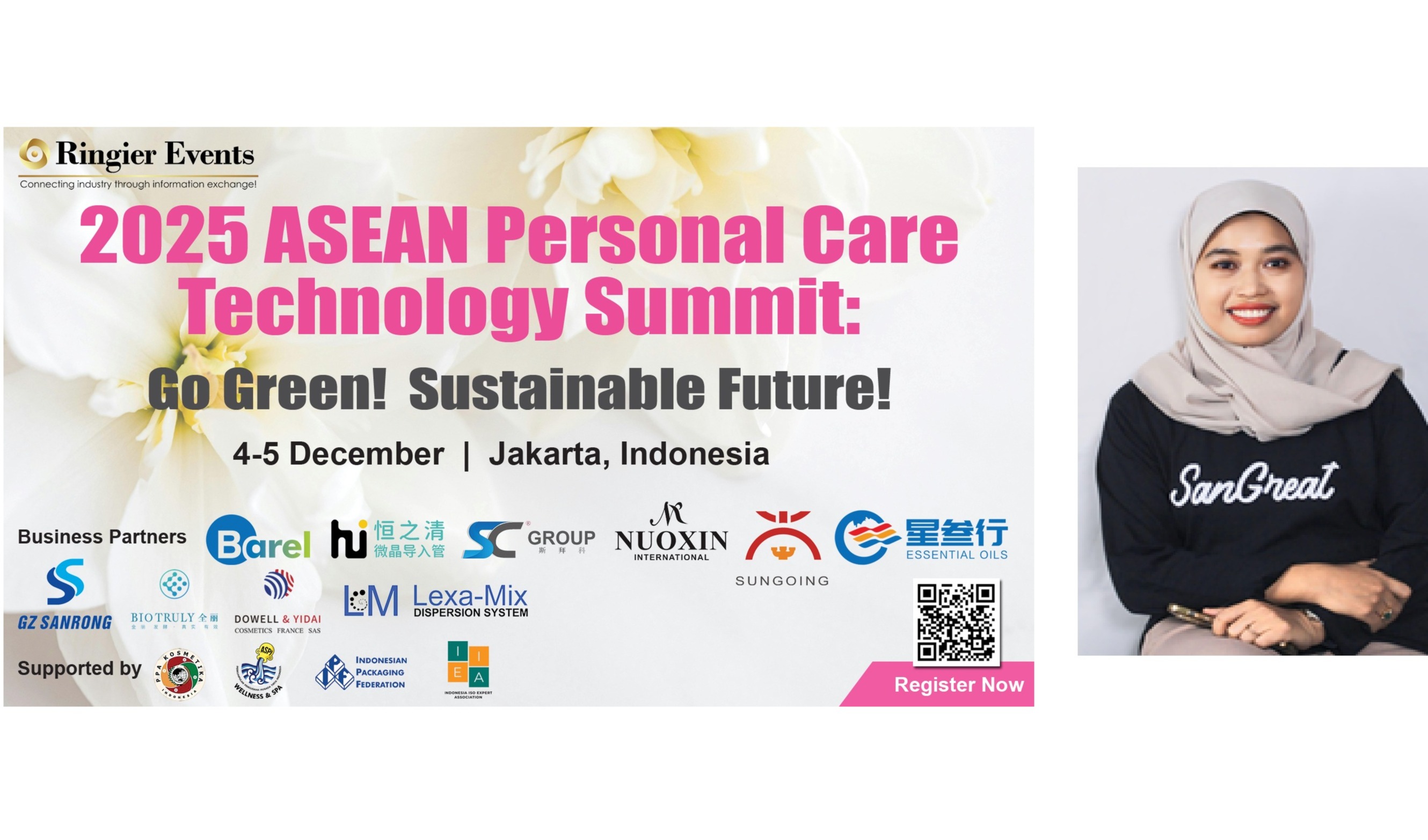SanGreat Natural Indonesia CEO to speak at the ASEAN Personal Care Technology Summit