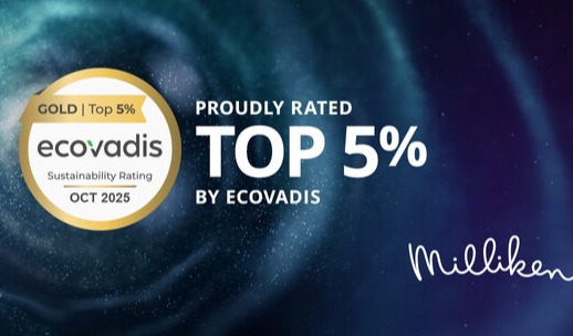 美利肯公司（ Milliken & Company ）获得2025年EcoVadis金牌评级，全球排名前5%