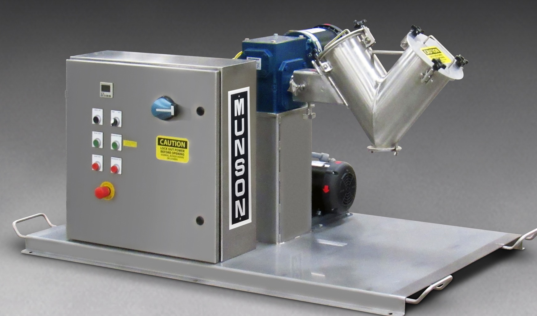 Cantilevered vee cone tests diverse materials