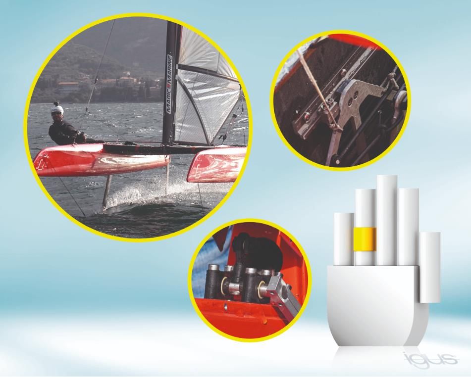 轻量化的免润滑iglidur滑动轴承，助力双体船在水面上空飞行