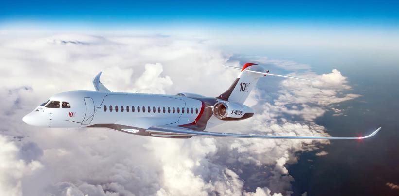 达索航空推出碳纤维机翼“猎鹰”10X公务机