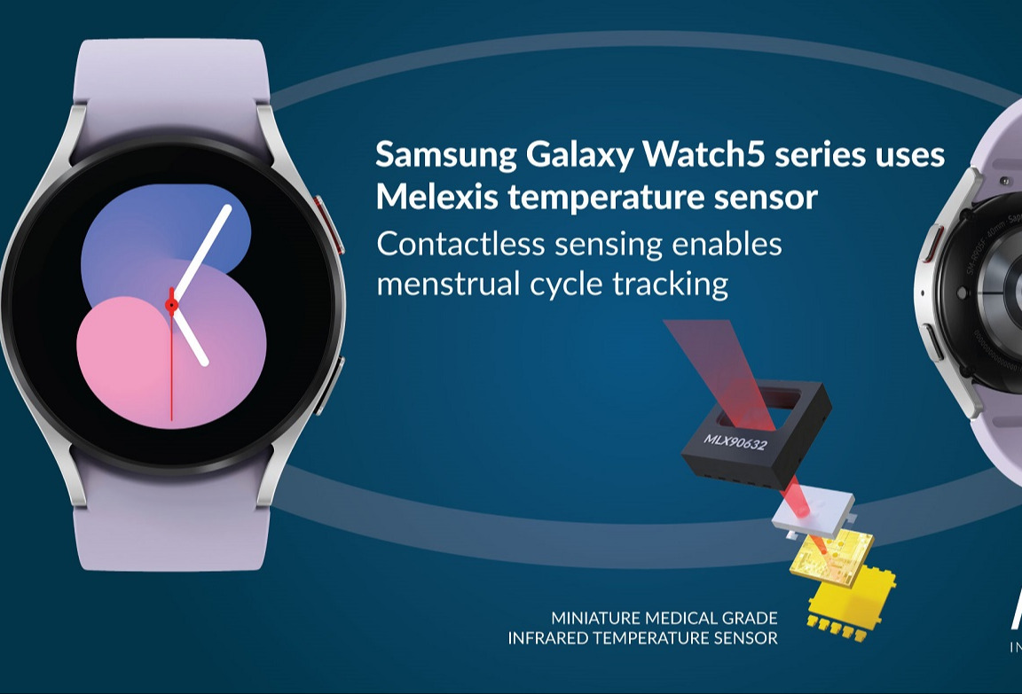 Galaxy Watch5系列搭载Melexis温度传感器芯片，引入生理周期跟踪功能