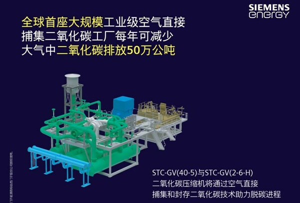 西门子能源助力建设全球首座大规模空气直接捕集二氧化碳工厂