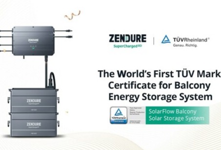 Zendure的SolarFlow成为首个荣获TÜV认证标志的阳台储能系统