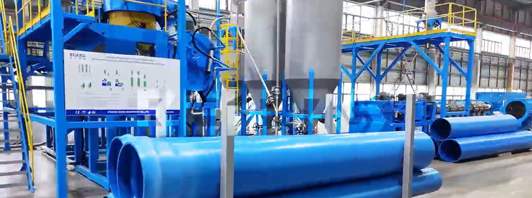 Large-diameter PVC-HO pipe extrusion line (BEIER)