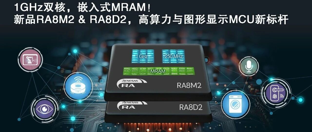 瑞萨电子超高算力RA8系列新增两款MCU产品
