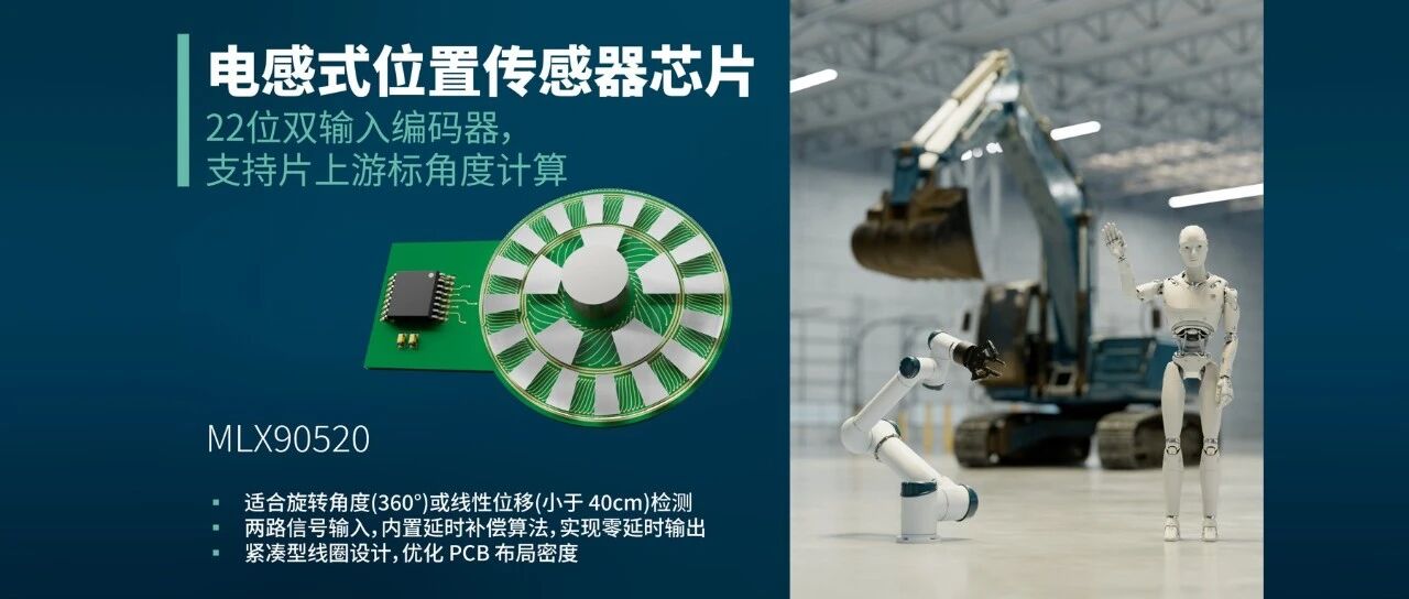 Melexis推出22位高分辨率电感式编码器